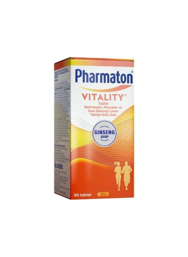 فارماتون فيتاليتي، فيتامينات متعددة يومية، جينسنغ G115، 60 قرصًا للطاقة والمناعة - Image 1